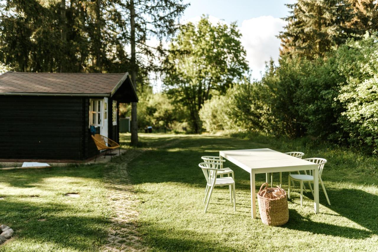 Wunderschoenes Chalet Mit Gaestehaus In Der Natur Mit Fass-Sauna Зангерхаузен Экстерьер фото